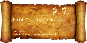 Halász Tünde névjegykártya