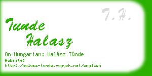 tunde halasz business card